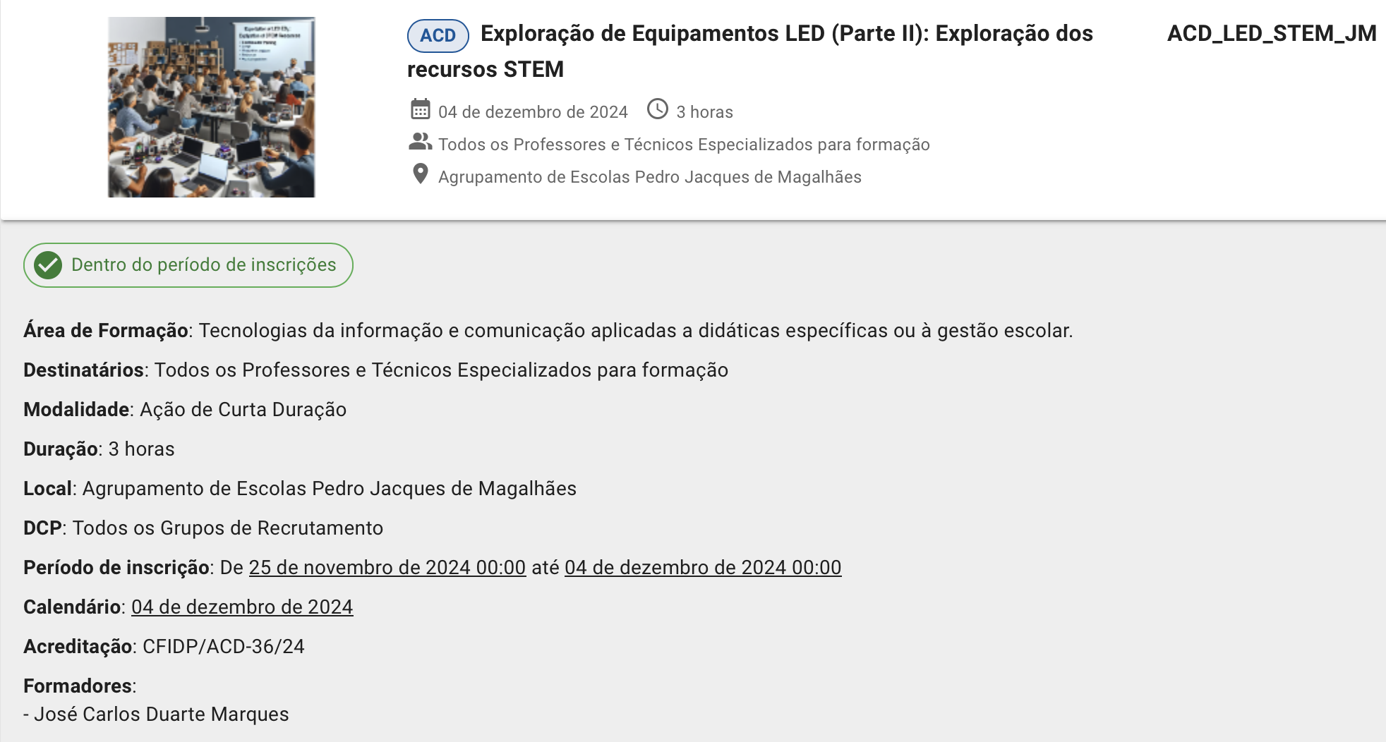 ACD LED – Atividades STEM