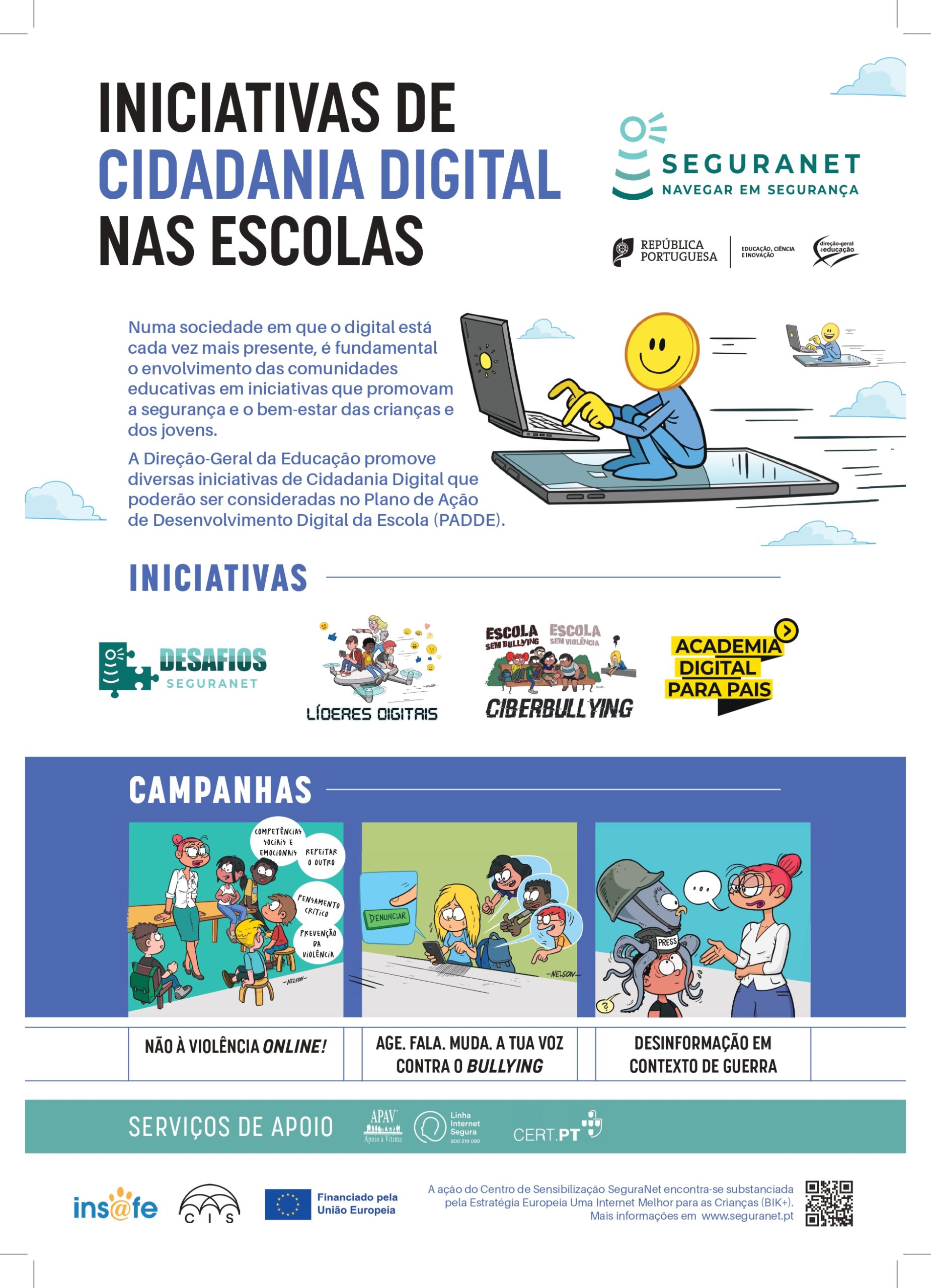 Iniciativas de Cidadania Digital nas Escolas